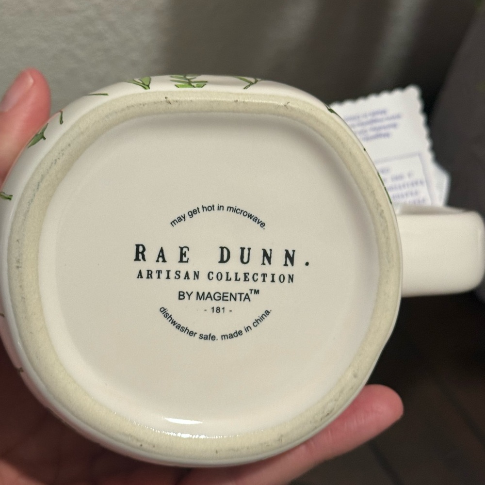 Rae Dunn White Ceramic Mug with Floral & Bee 🐝 Pattern- GRAMMY- NWT - Picture 6 of 8